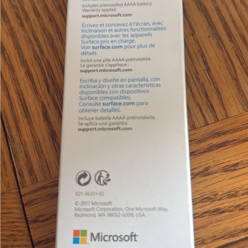 Microsoft Surface Accessory Box with Blue Text - Picture 2 of 2